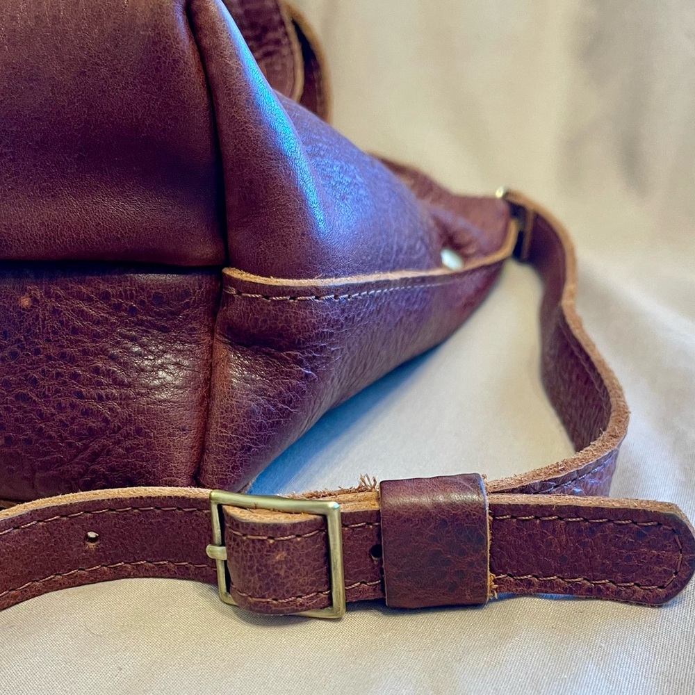 Portland Leather Crossbody Mini in Nutmeg with Leather Tassel - Picture 10 of 13
